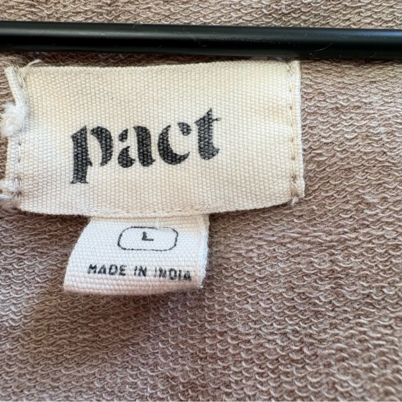 Pact Airplane Zip Hoodie L Deep Taupe Heather Organic Cotton - Picture 6 of 8